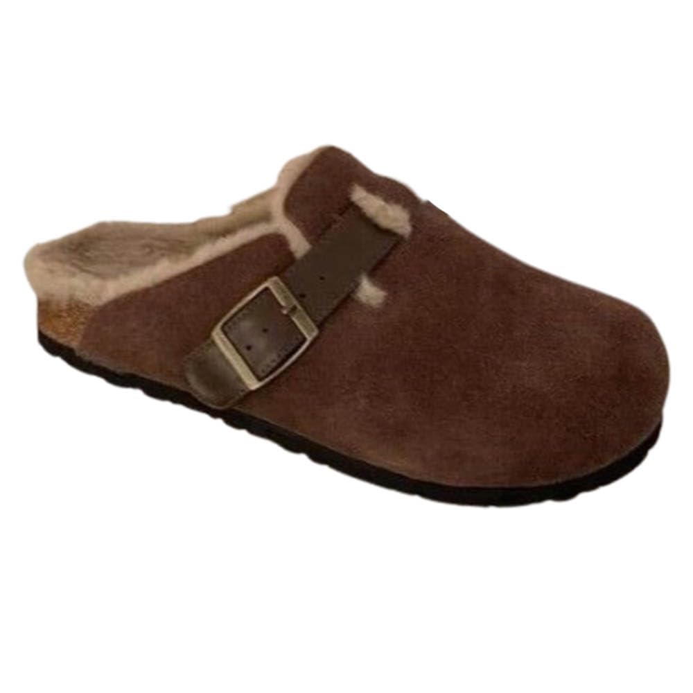 Amazon.co.jp: サボサンダル ボア付き スウェード レディース 冬用